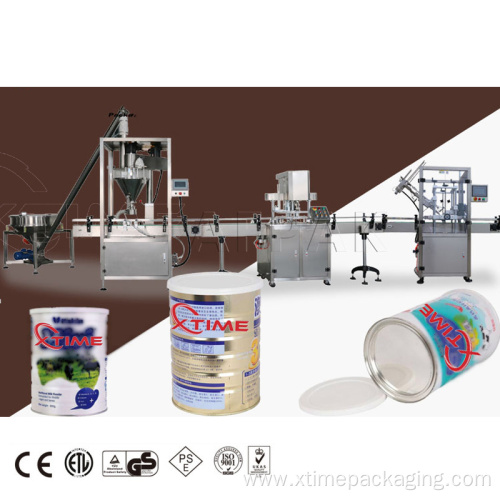 Milk powder vacuum nitrogen flushing can Seaming machine